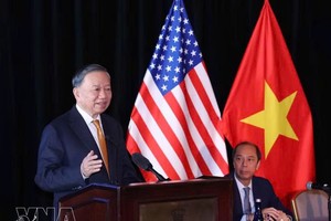苏林总书记、国家主席在活动中发表讲话。图自越通社