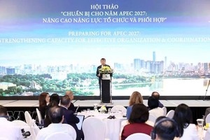 2027年APEC国家秘书处和越南外交部与美国外交部联合举办了“筹办2027年APEC会议：提升组织与协调能力”研讨会。图自越通社