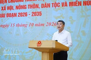 越南政府总理黎明兴在会议上发表讲话。图自越通社