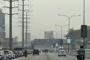 马来西亚吉隆坡遭受严重的烟霾污染。
