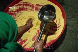 碎玉米饭——宣光省一道著名美食。图自越通社