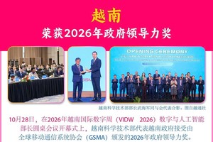 越南荣获2026年政府领导力奖