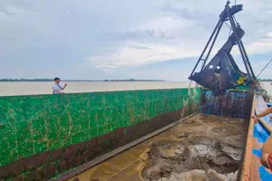 Mỏ cát MS12, trữ lượng hơn 620.000m³ được khởi công khai thác