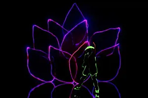 Hình ảnh đóa hoa sen trong tiết mục của nhóm 218