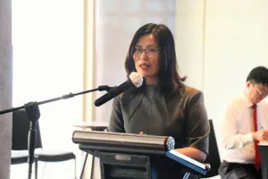 Bà Lê Thị Hà - Viện trưởng Viện phim Việt Nam đặt ra câu chuyện về bản quyền tại hội thảo