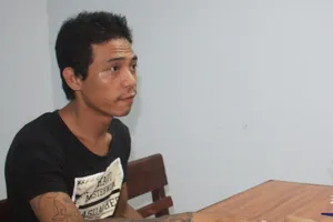 Đối tượng Huỳnh Nhung tại cơ quan điều tra 