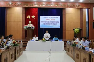 Ông Lê Văn Thanh, Phó Chủ tịch UBND tỉnh Quảng Nam, tại buổi họp báo thông tin về các sự kiện, hoạt động tại Quảng Nam trong khuôn khổ Năm APEC Việt Nam - 2017