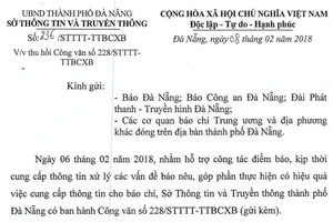 Đà Nẵng thu hồi văn bản không phù hợp với Luật Báo chí 
