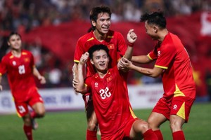 越南球员庆祝进球（图：互联网）