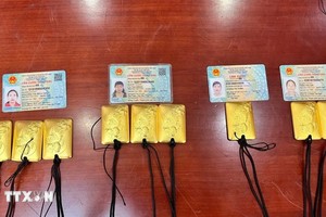 没收的赃物是总量逾2.5公斤的9块金片。