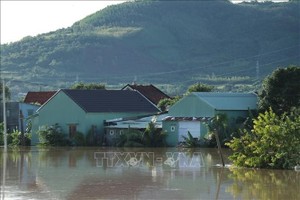 越南中部-西原地区多个地方被淹。