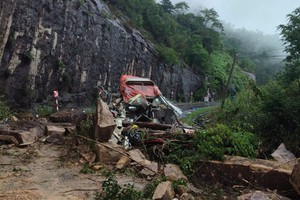庆黎岭山体滑坡事故现场。图：P.T