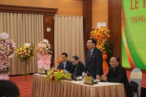 越南音乐著作权保护中心主任丁忠瑾在会议上发言。图：越通社