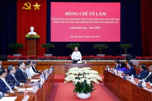 苏林总书记发表讲话。图：越通社