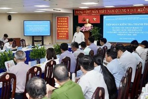 1号检查监察团与春和、棋盘、饶禄及翁领桥坊举行工作会议。