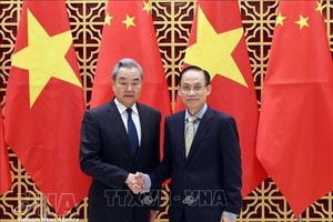 越南外交部长黎怀忠会见中国外交部长王毅。图：越通社