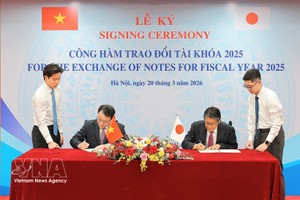 越日签署三项绿色转型ODA贷款换文。图：越通社