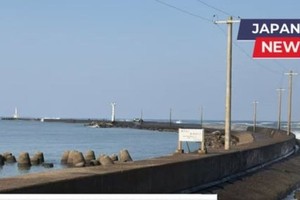 福井县堺市Mikuni防波堤区域。图：日本新闻社