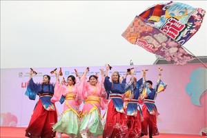 升龙夜来祭队的表演现场。