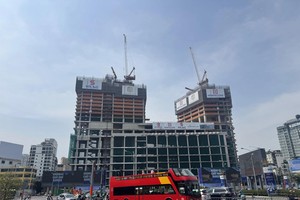 Masterise Homes推介位于胡志明市滨城市场对面的One Central Saigon双子塔项目。图：廷山