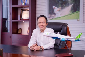 郑文决以FLC集团董事长的身份亮相。图：FLC集团。