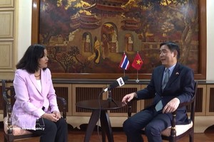 越南驻泰国大使范越雄接受越通社驻曼谷记者的采访。图：越通社