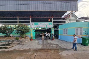 西宁省一个按摩店向顾客组织卖淫，3人被暂扣。图：西宁省公安