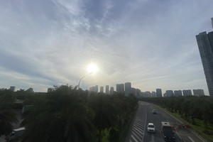 6月8日上午，河内天气已显现出冷空气即将来袭的迹象。图：福厚
