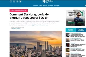 发表于法国电子杂志《海外法国人》（*Journal des Français à l'étranger*）的相关文章。图：越通社