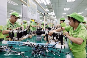 2026年上半年加工制造业继续引领越南经济增长。图：越通社