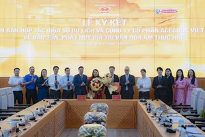 顺化市旅游厅与越南Acecook股份公司正式签署2026-2030阶段战略合作协议。图：hue.gov.vn