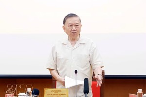 党中央总书记、国家主席苏林发表讲话。图：越通社