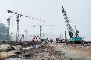 安江省富国特区APEC领导人会议中心项目施工现场。图：越通社