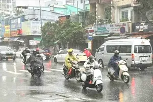 胡志明市富寿和坊区域的降雨。图：TH