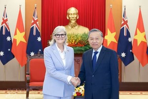2025年9月，越南共产党中央总书记、国家主席苏林会见澳大利亚总督萨曼莎·莫斯廷。图：越通社