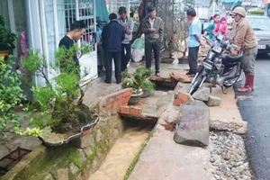 Cống nước nơi cụ ông bị tai nạn