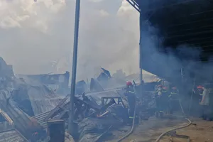 Hỏa hoạn thiêu rụi xưởng gỗ lớn ở Lâm Đồng