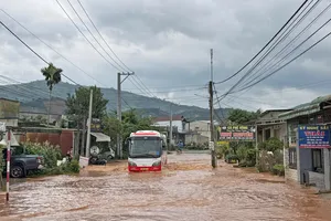 Lâm Đồng: Quốc lộ 55 thành “sông” sau mưa lớn