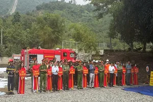 Nhà máy Thủy điện Đa Nhim thực tập phương án chữa cháy, cứu nạn cứu hộ