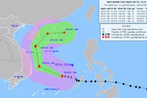 Bão RAI (bão số 9) bất thường, còn 60 tàu trong vùng nguy hiểm