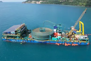 Dự án cấp điện lưới cho đặc khu Côn Đảo. Ảnh: EVN