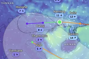 Bão số 9 đã suy yếu còn cấp 8