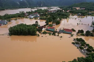 Mênh mông nước lũ ở tỉnh Lạng Sơn, thiệt hại sơ bộ 150 tỷ đồng. Ảnh: TRƯỜNG GIANG