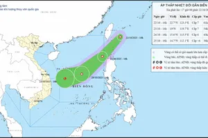Xuất hiện áp thấp nhiệt đới mới, hướng vào khu vực Bắc Biển Đông