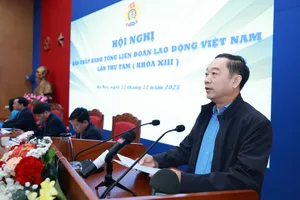 Ông Lê Văn Hòa, Phó Chủ tịch LĐLĐ TPHCM phát biểu