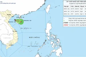 Áp thấp nhiệt đới trên vịnh Bắc bộ, ít có khả năng mạnh lên thành bão