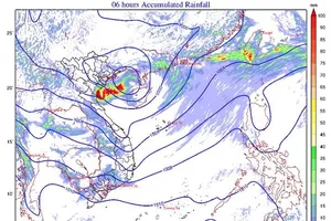 Áp thấp nhiệt đới đã vào vịnh Bắc bộ, Nam bộ tạm giảm mưa dông trước khi mưa lớn