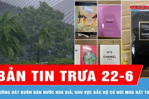 Bản tin trưa 22-6: Triệt phá đường dây buôn bán nước hoa giả; Bắc bộ có nơi mưa rất lớn