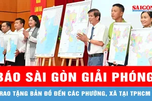 Báo Sài Gòn Giải Phóng trao tặng bản đồ đến các phường, xã tại TPHCM
