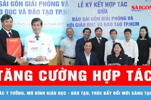 Báo Sài Gòn Giải Phóng ký kết hợp tác với Hội Giáo dục và Đào tạo TPHCM